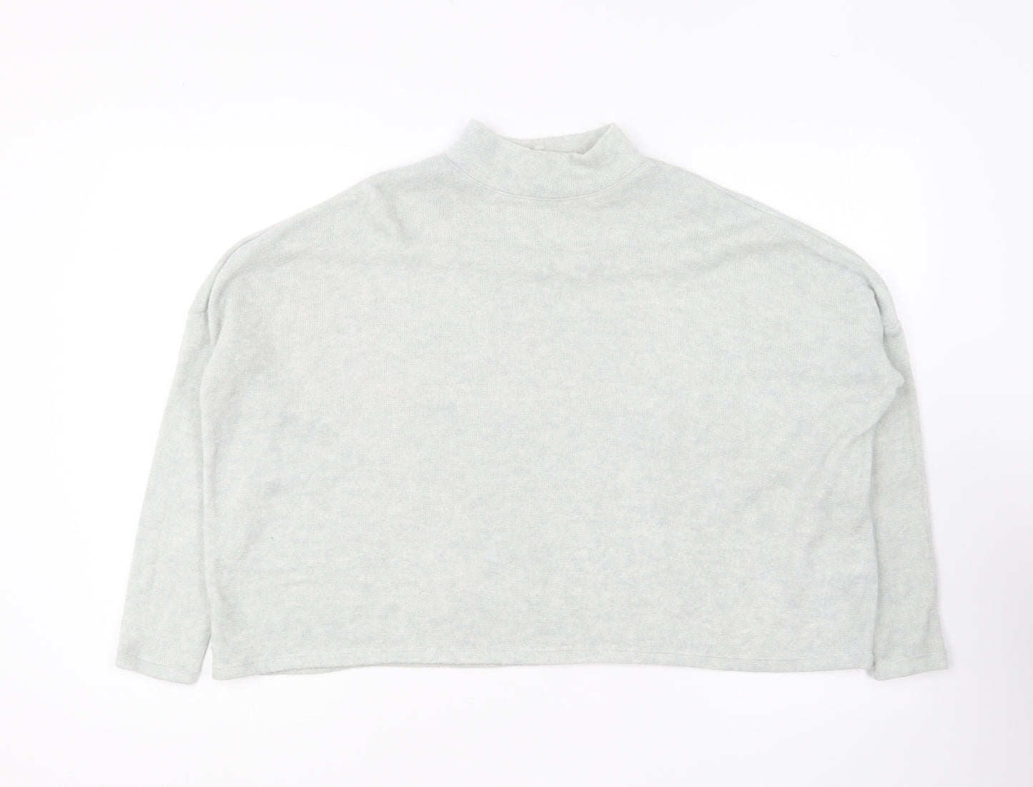 H&M Womens Grey High Neck Acrylic Pullover Jumper Size XS