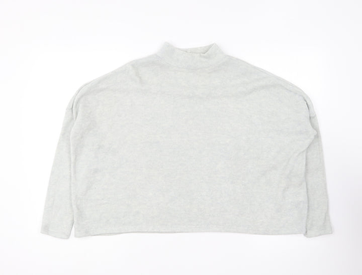 H&M Womens Grey High Neck Acrylic Pullover Jumper Size XS