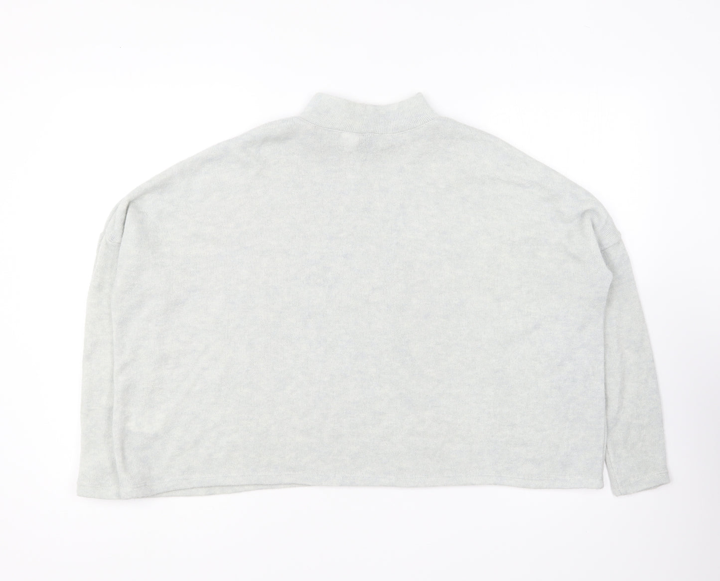 H&M Womens Grey High Neck Acrylic Pullover Jumper Size XS