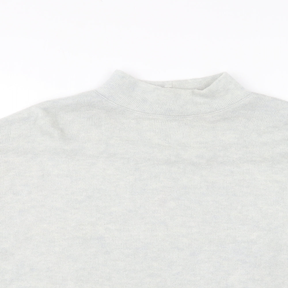 H&M Womens Grey High Neck Acrylic Pullover Jumper Size XS