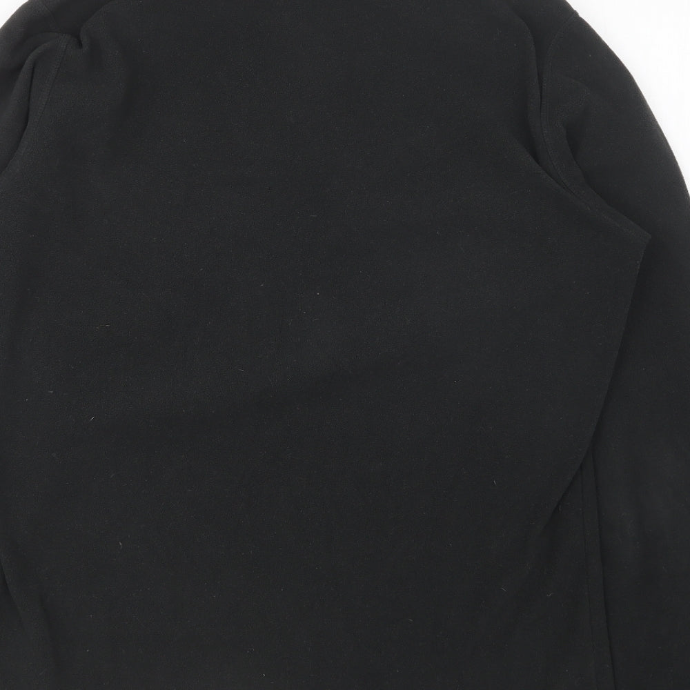 The North Face Womens Black Polyester Pullover Sweatshirt Size L Zip