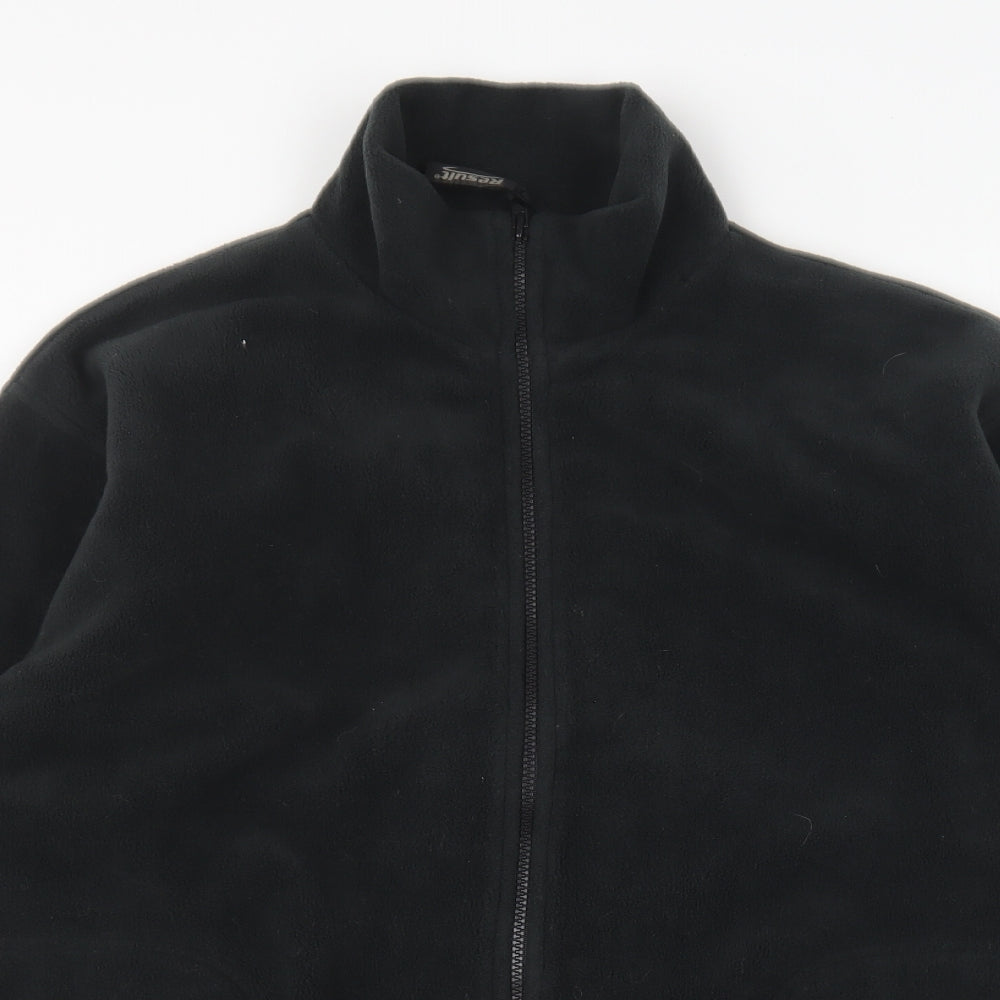 Result Mens Black Polyester Full Zip Sweatshirt Size M
