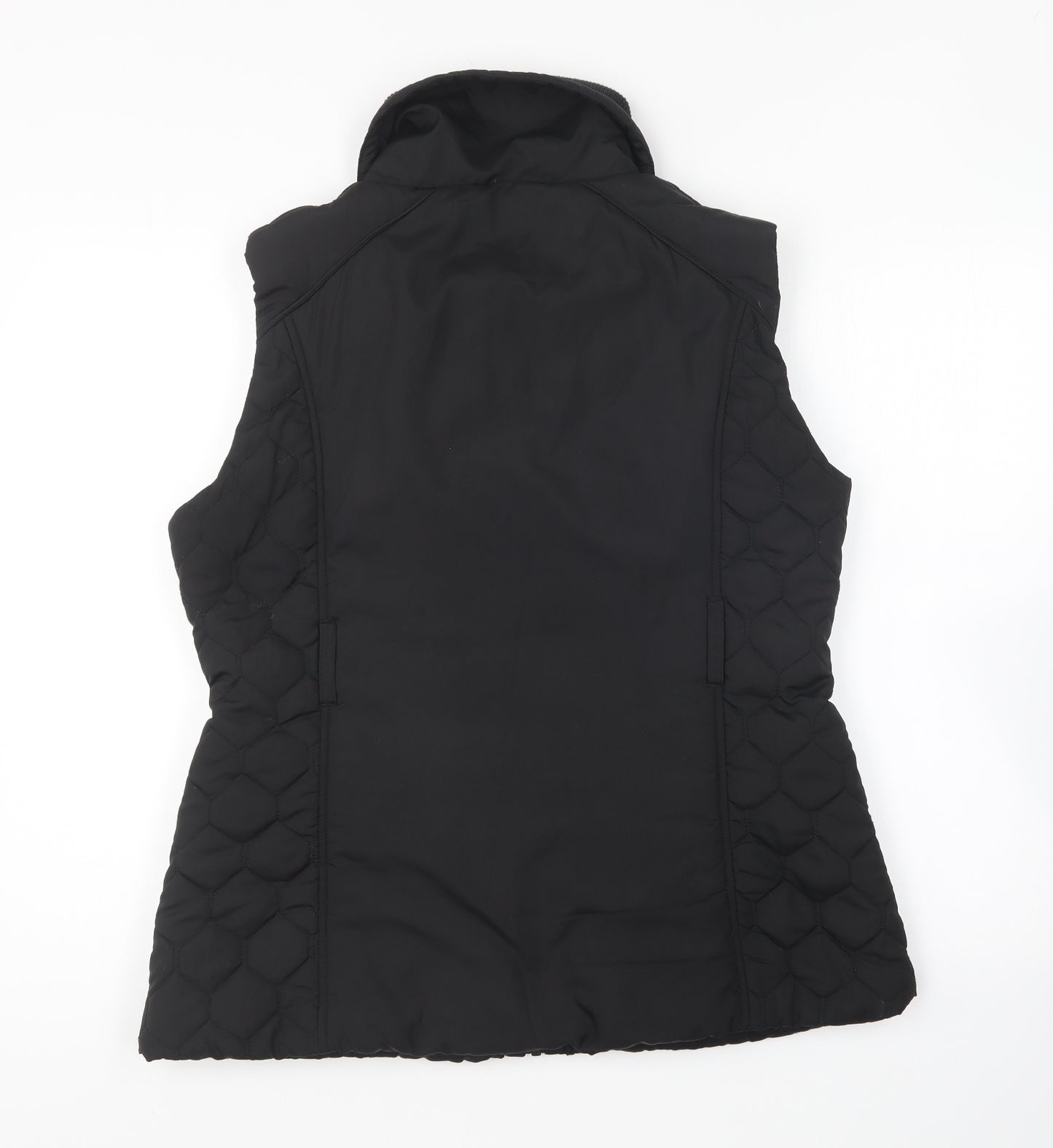 New Look Womens Black Gilet Jacket Size 16 Zip