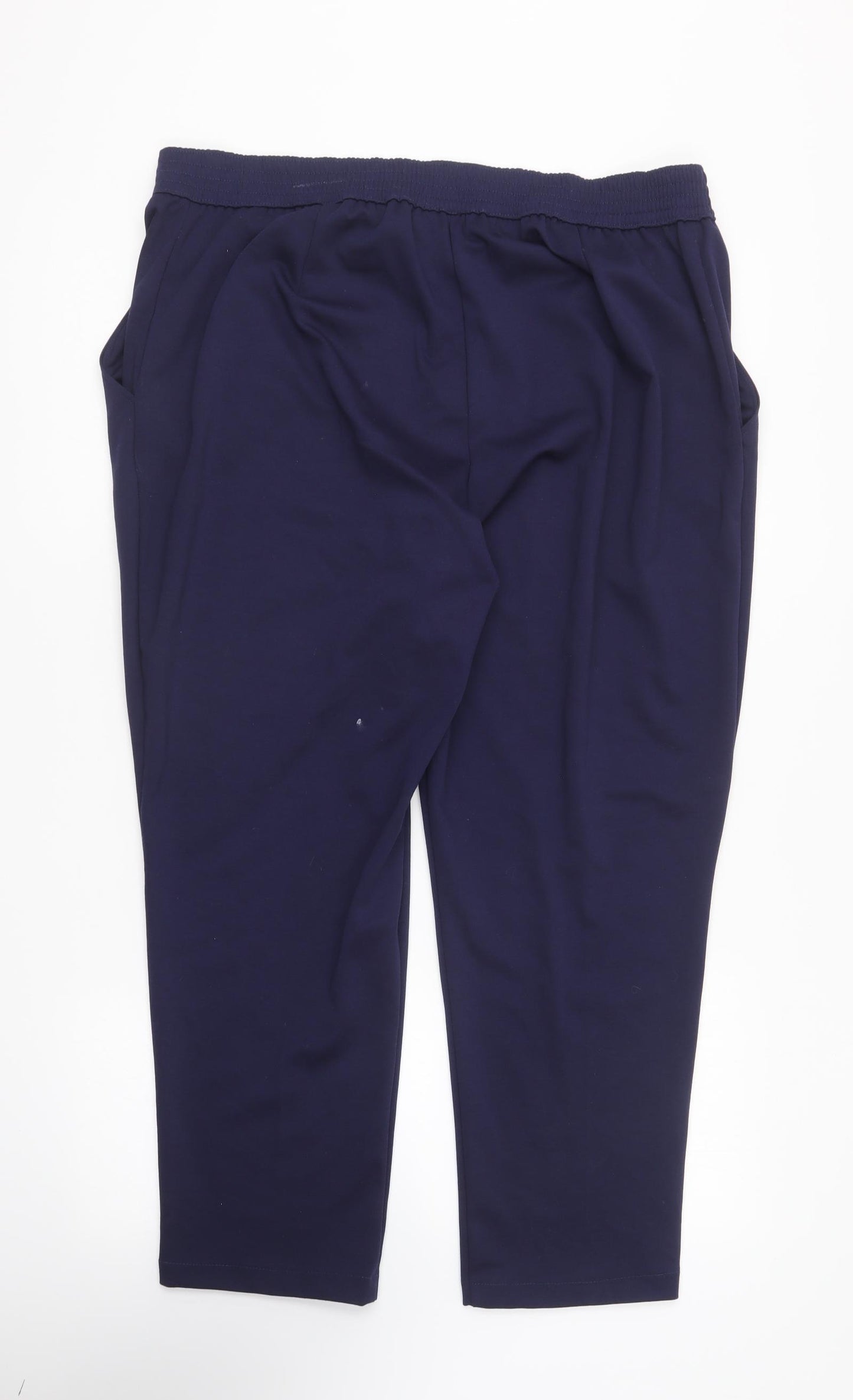 Bonmarché Womens Blue Polyester Trousers Size 18 L23 in Regular