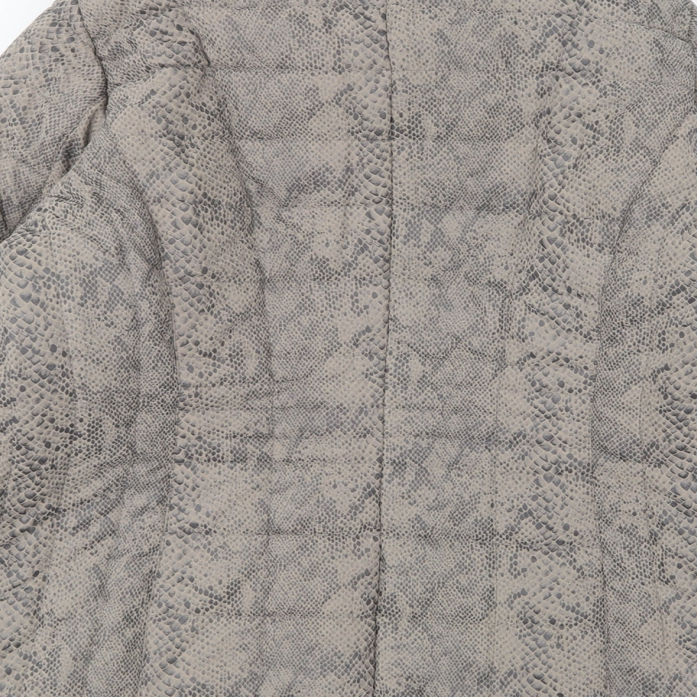 Damart Womens Grey Animal Print Jacket Zip