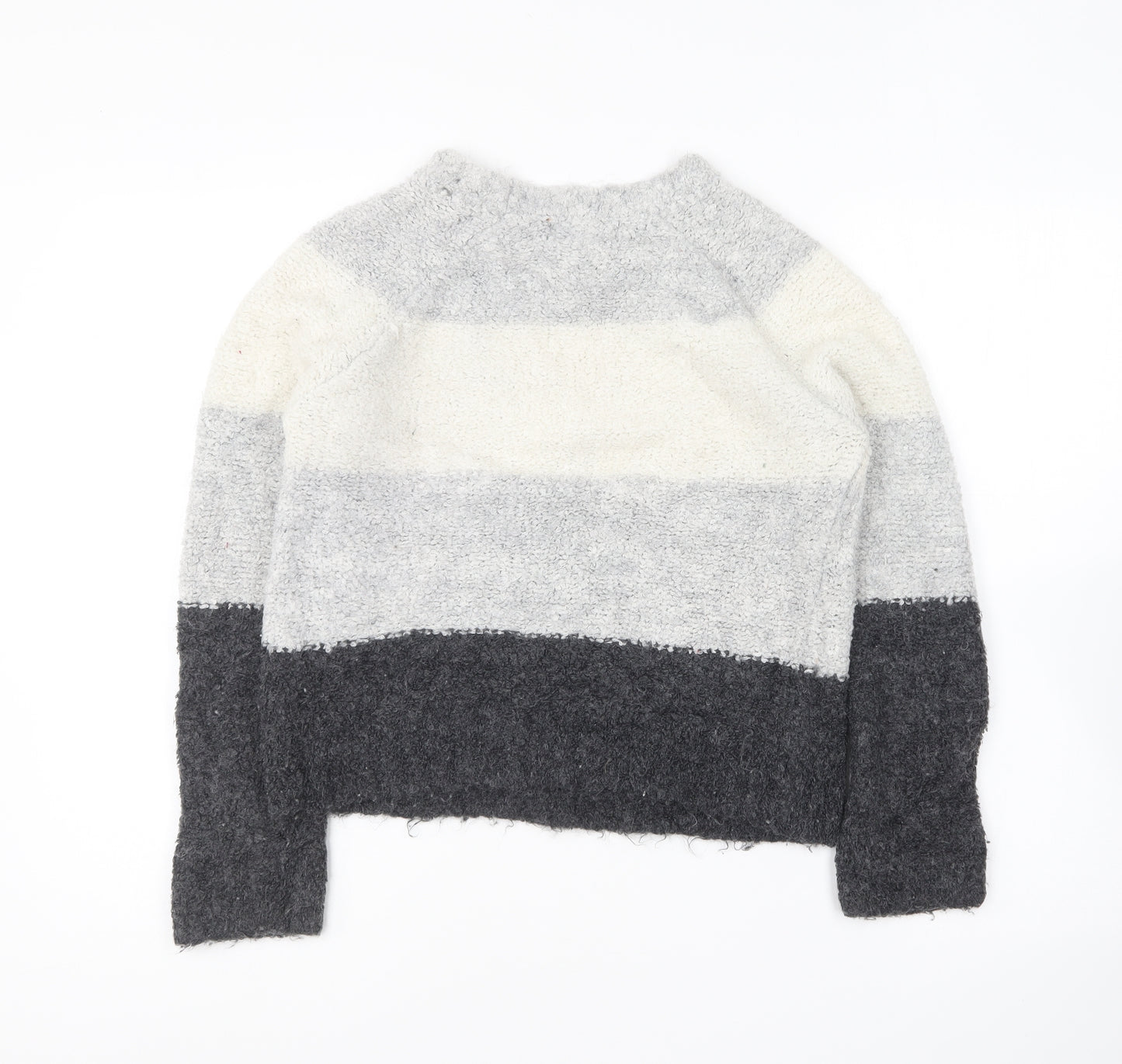 Primark Womens Grey Round Neck Camouflage Acrylic Pullover Jumper Size XS