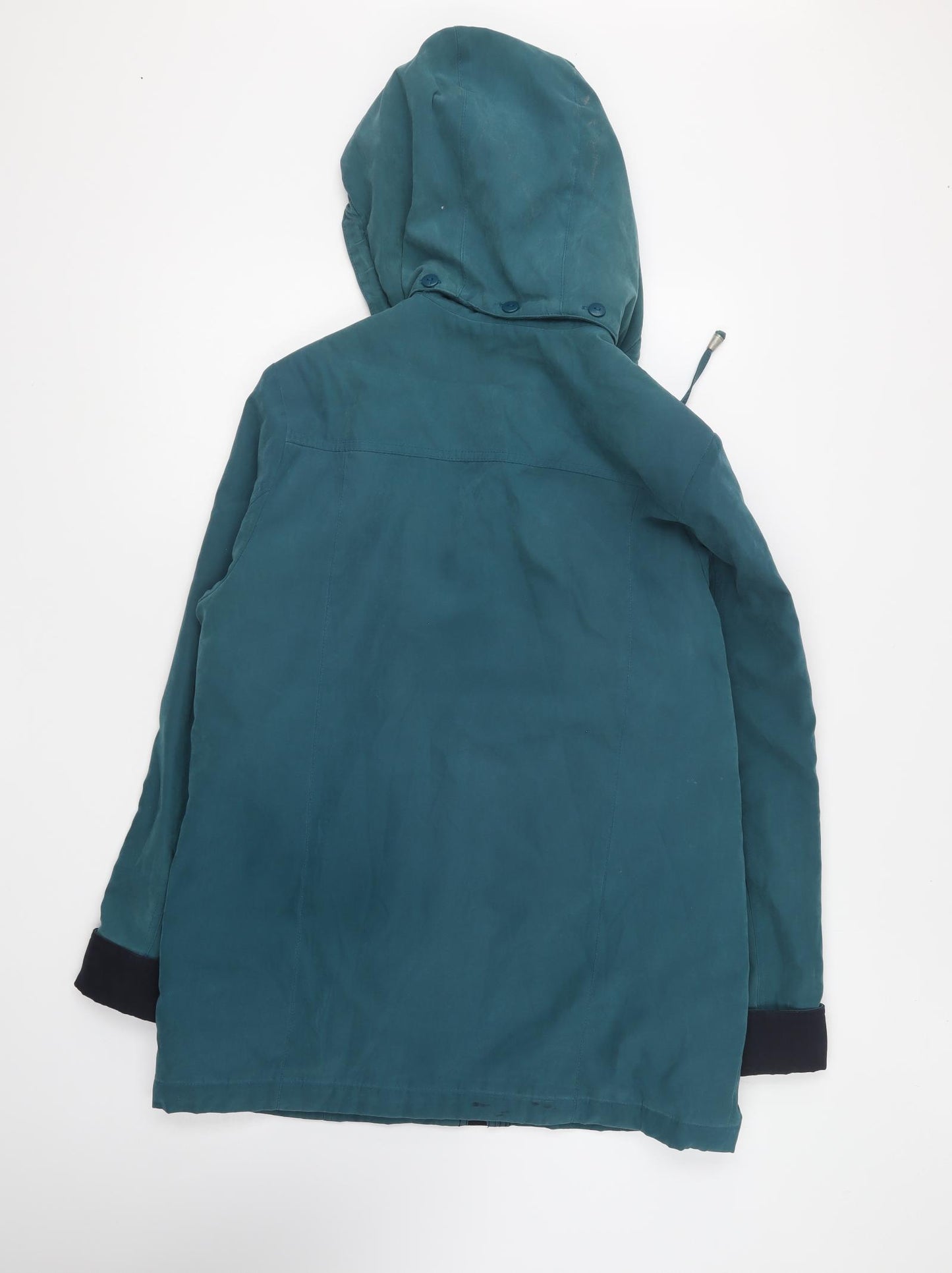 EWM Womens Green Overcoat Coat Size 12 Zip