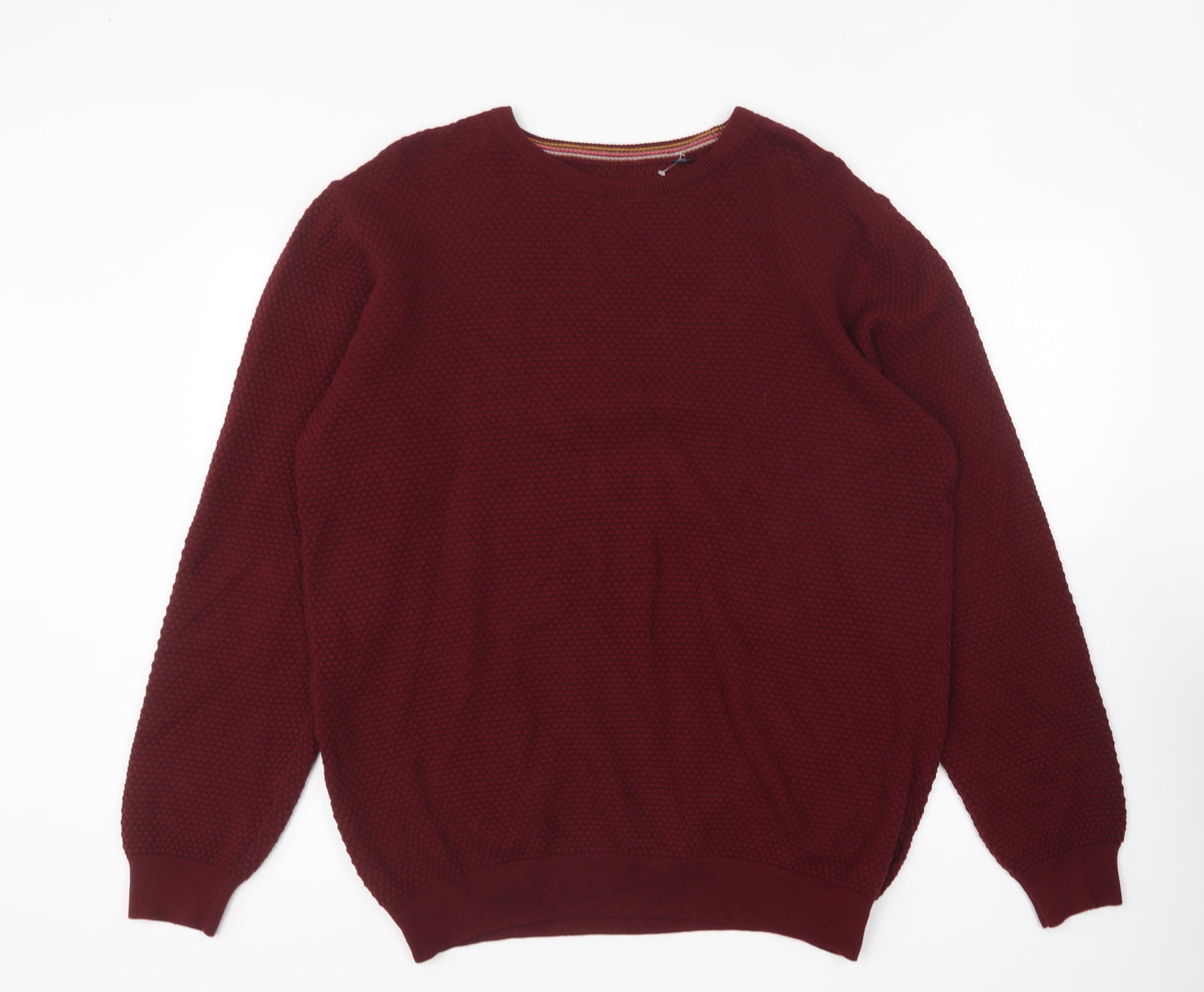 Guide London Mens Purple Round Neck Cotton Pullover Jumper Size 3XL