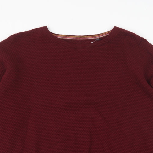 Guide London Mens Purple Round Neck Cotton Pullover Jumper Size 3XL