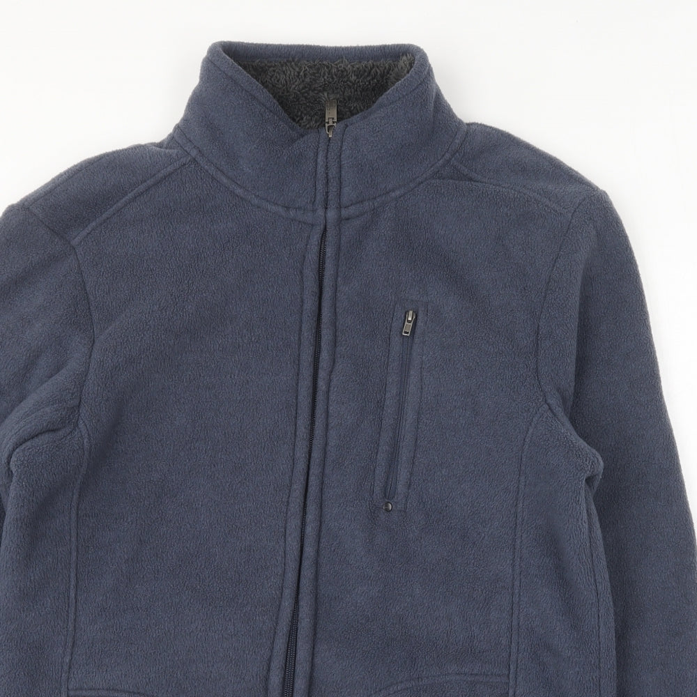 Cedar Wood State Mens Blue Polyester Full Zip Sweatshirt Size M