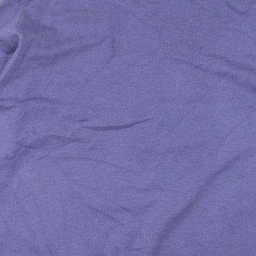 Peter Montana Womens Purple Round Neck Nylon Pullover Jumper Size 2XL