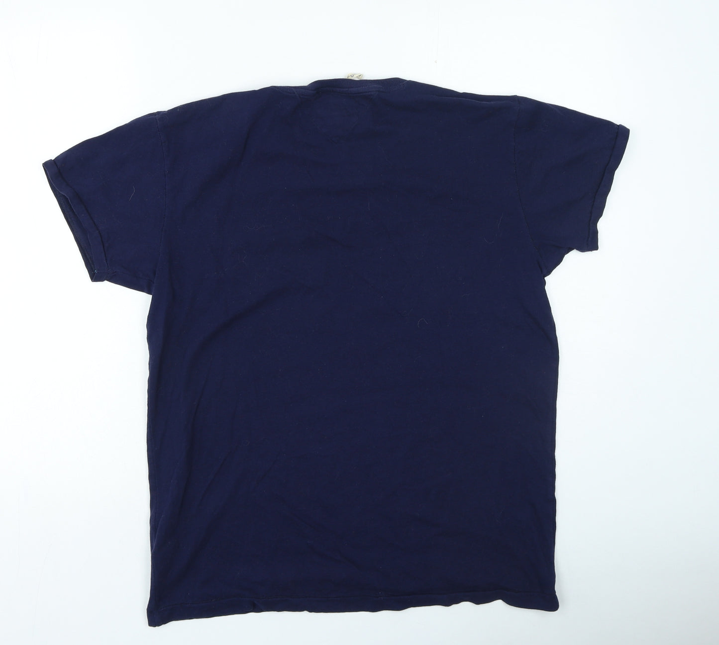 Tommy Hilfiger Mens Blue Cotton T-Shirt Size M Round Neck