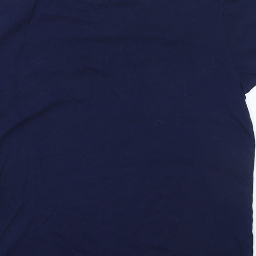 Tommy Hilfiger Mens Blue Cotton T-Shirt Size M Round Neck