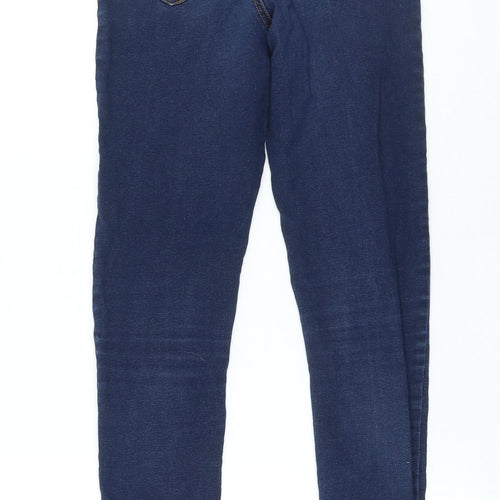 Denim & Co. Womens Blue Cotton Skinny Jeans Size 6 L27 in Regular Zip