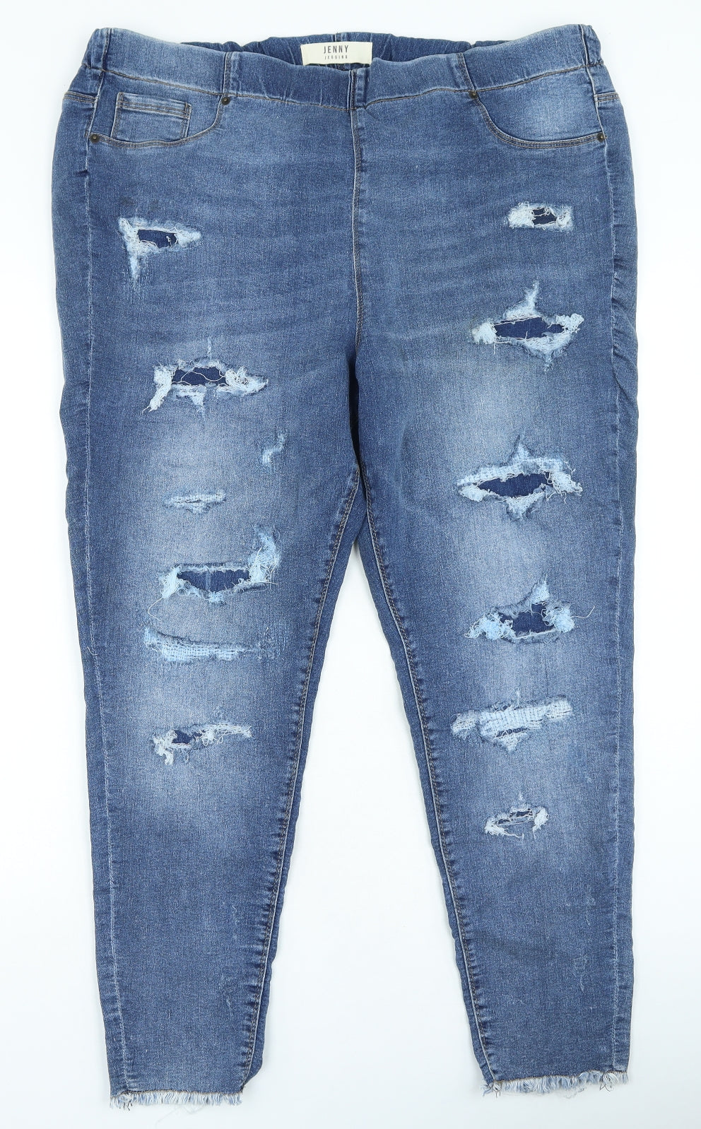 Jenny Jeggings Womens Blue Cotton Jegging Leggings Size 22 L29 in