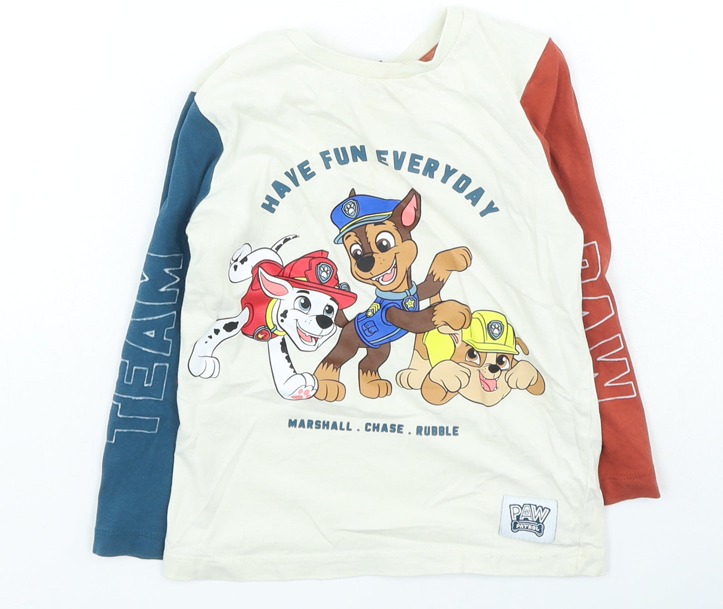George Boys Multicoloured Cotton Basic Casual Size 2-3 Years Round Neck Pullover - Paw Patrol
