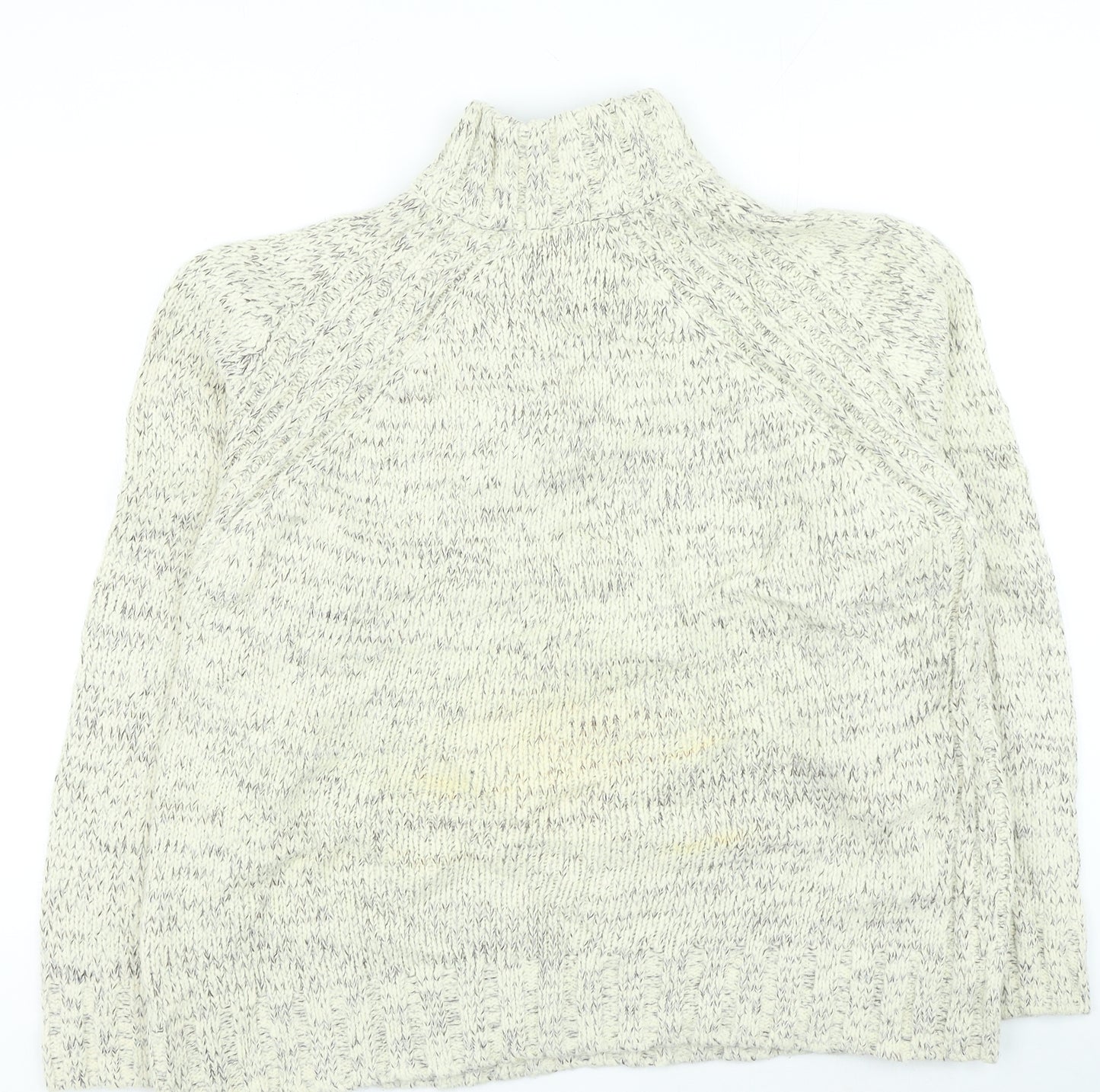 Marks and Spencer Mens Beige High Neck Acrylic Pullover Jumper Size L