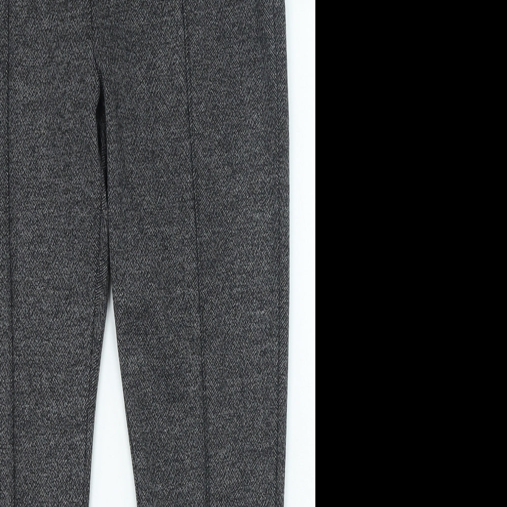 TU Womens Grey Polyester Trousers Size 14 L25 in Regular