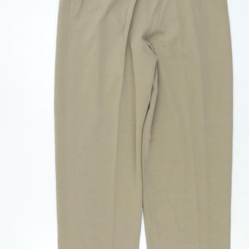 Country Casuals Womens Brown Polyester Trousers Size 14 L25 in Regular Zip