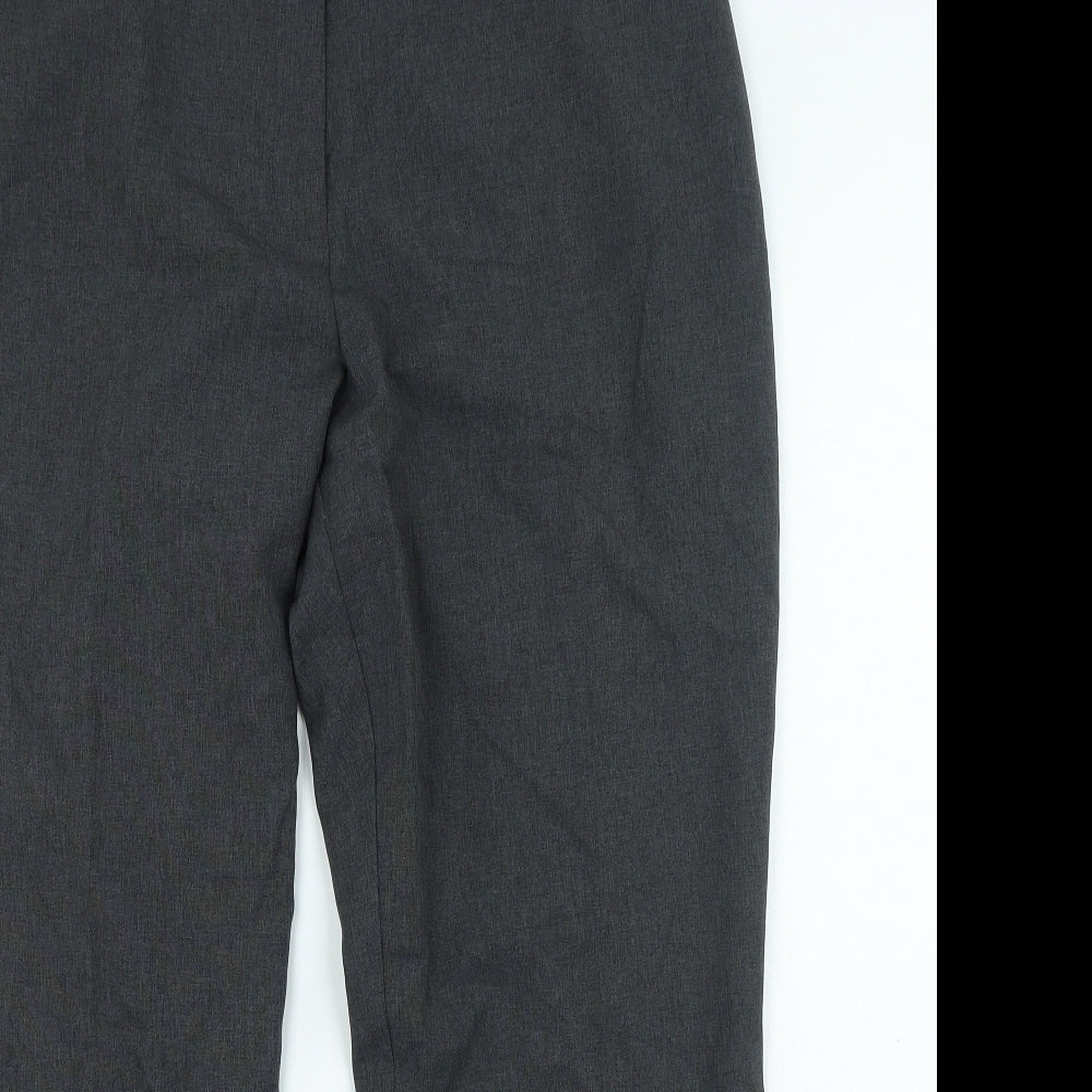 Papaya Womens Grey Polyester Trousers Size 18 L26 in Regular Zip
