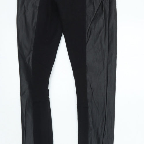 H&M Womens Black Cotton Jegging Leggings Size 4 L25 in