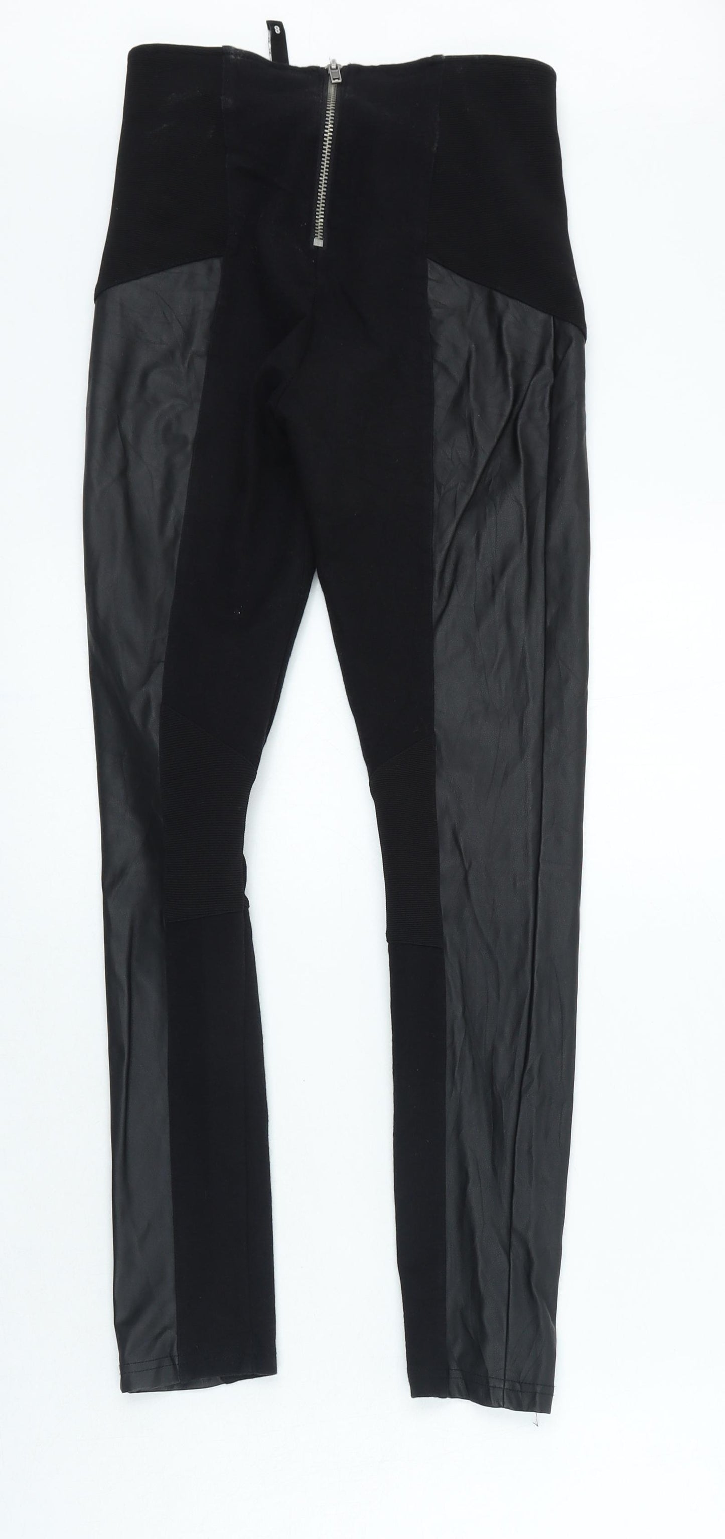 H&M Womens Black Cotton Jegging Leggings Size 4 L25 in
