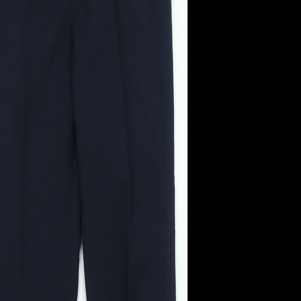 Zara Womens Blue Polyester Trousers Size 36 in L25 in Regular Zip
