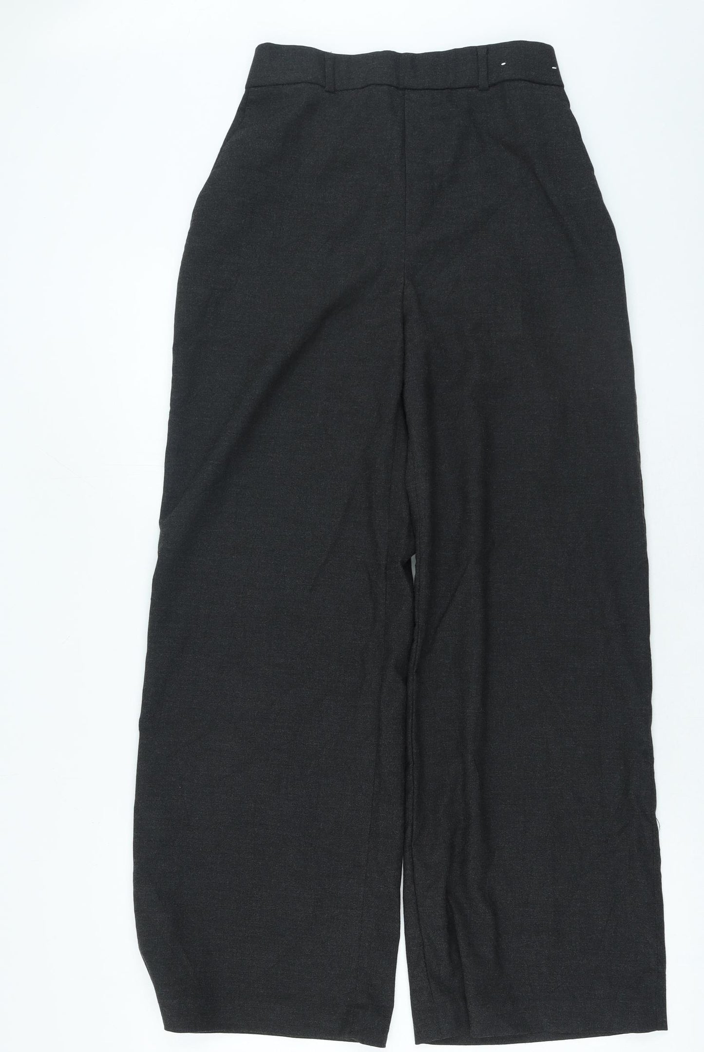 Preworn Womens Grey Polyester Trousers Size 26 in L26 in Regular