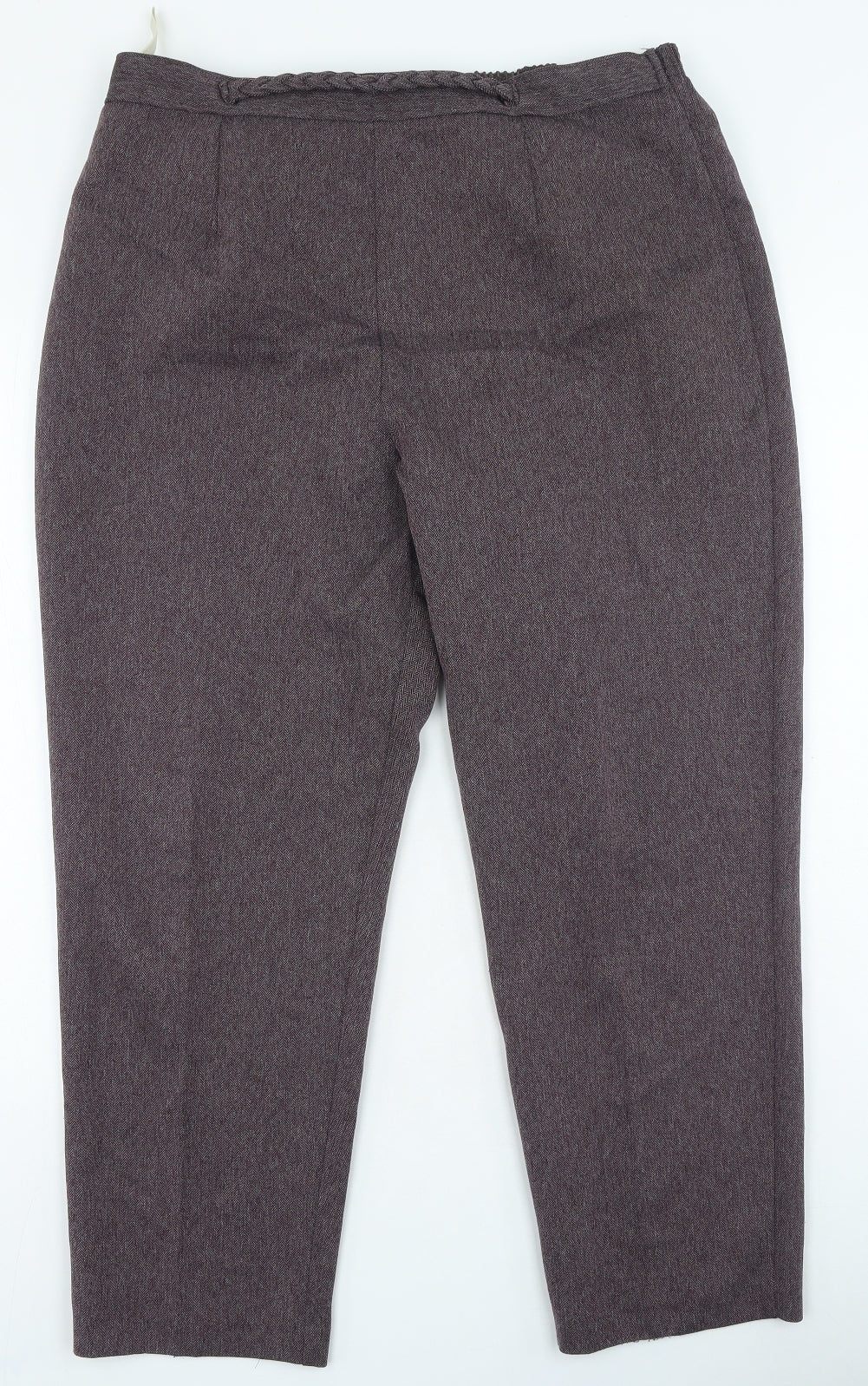 Berkertex Womens Purple Polyester Trousers Size 16 L26 in Regular