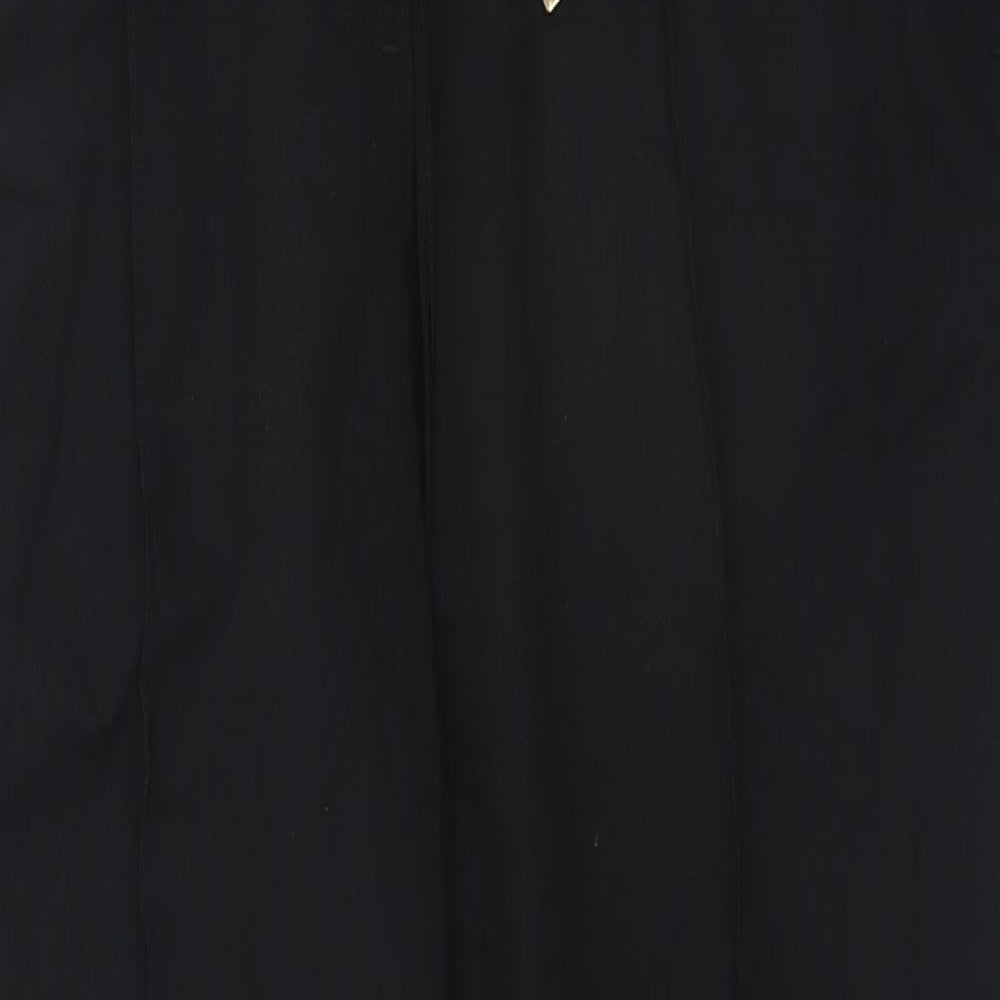 H&M Womens Black Polyester Jogger Trousers Size 14 L26 in Regular Drawstring