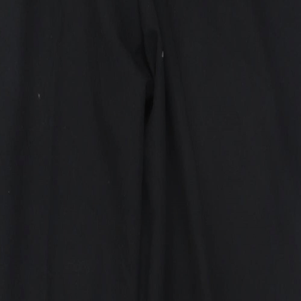 H&M Womens Black Polyester Jogger Trousers Size 14 L26 in Regular Drawstring