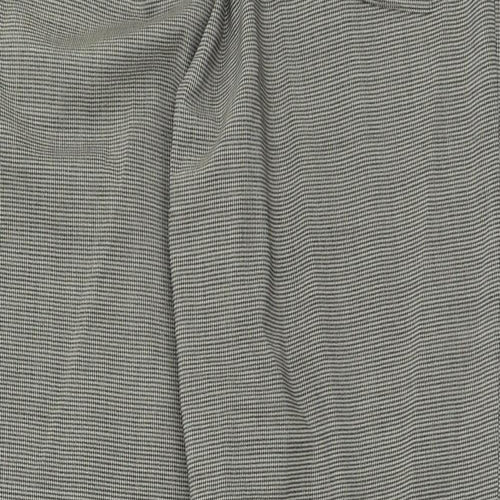 Preworn Womens Brown Plaid Polyester Trousers Size 34 in L29 in Regular Zip