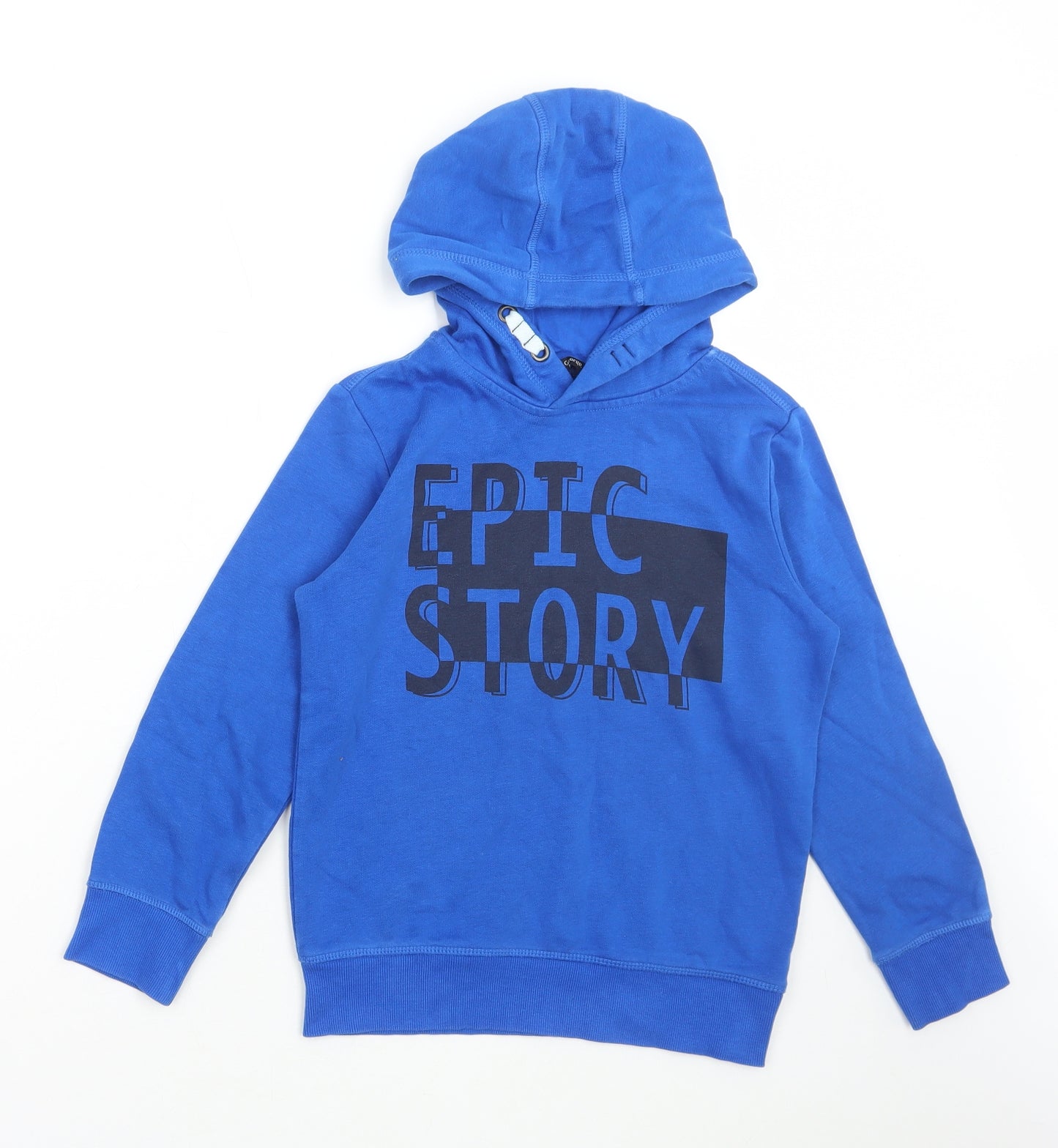 George Boys Blue Cotton Pullover Hoodie Size 8-9 Years Pullover - Epic Story