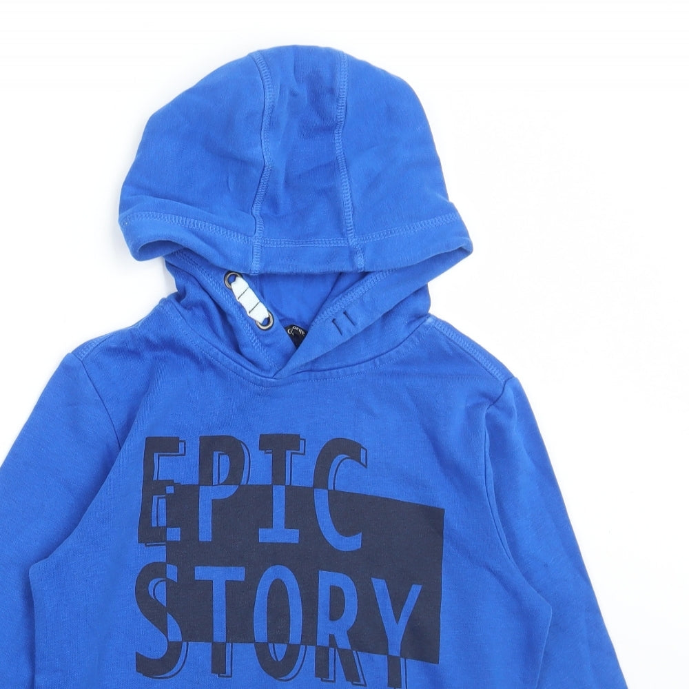 George Boys Blue Cotton Pullover Hoodie Size 8-9 Years Pullover - Epic Story