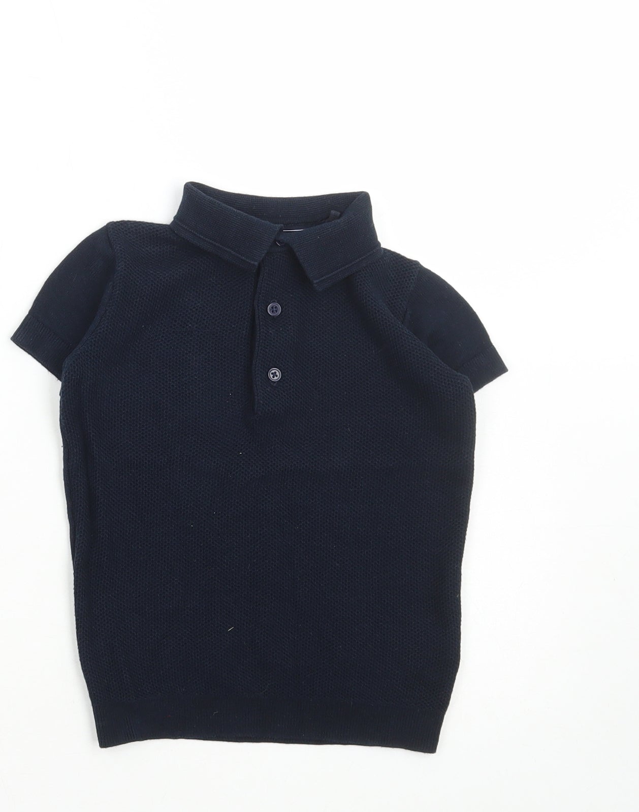 NEXT Boys Blue Cotton Basic Polo Size 3 Years Collared Button