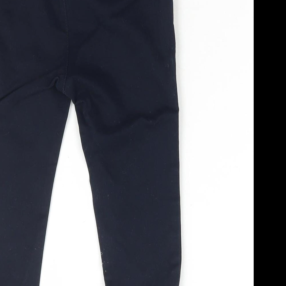 Matalan Boys Blue Cotton Chino Trousers Size 2-3 Years Regular Button