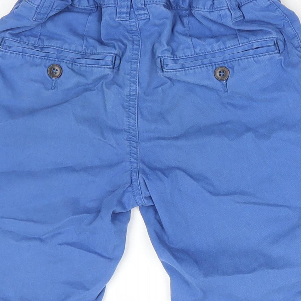 Dunnes Stores Boys Blue Cotton Chino Shorts Size 8 Years Regular Zip
