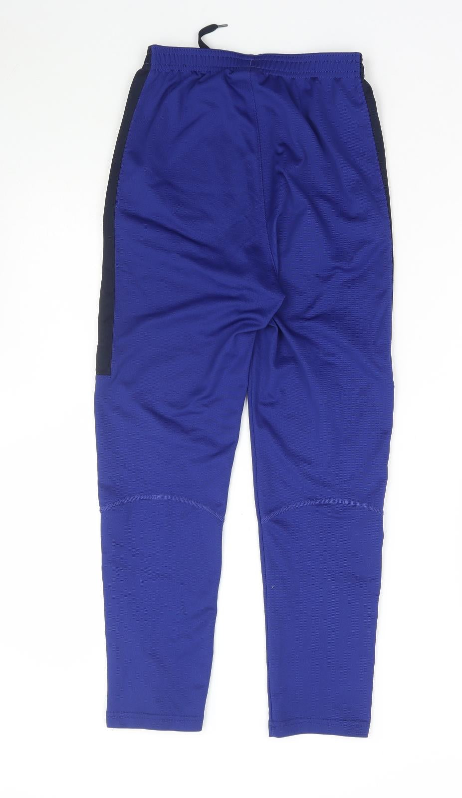 Nike Boys Blue Polyester Jogger Trousers Size L Regular Drawstring