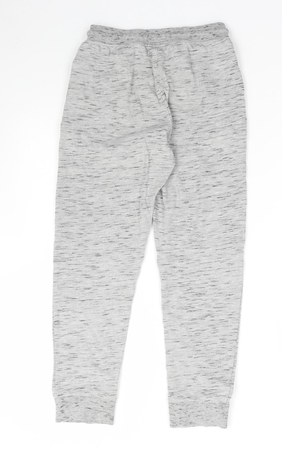 NEXT Boys Grey Cotton Jogger Trousers Size 11 Years Regular Drawstring
