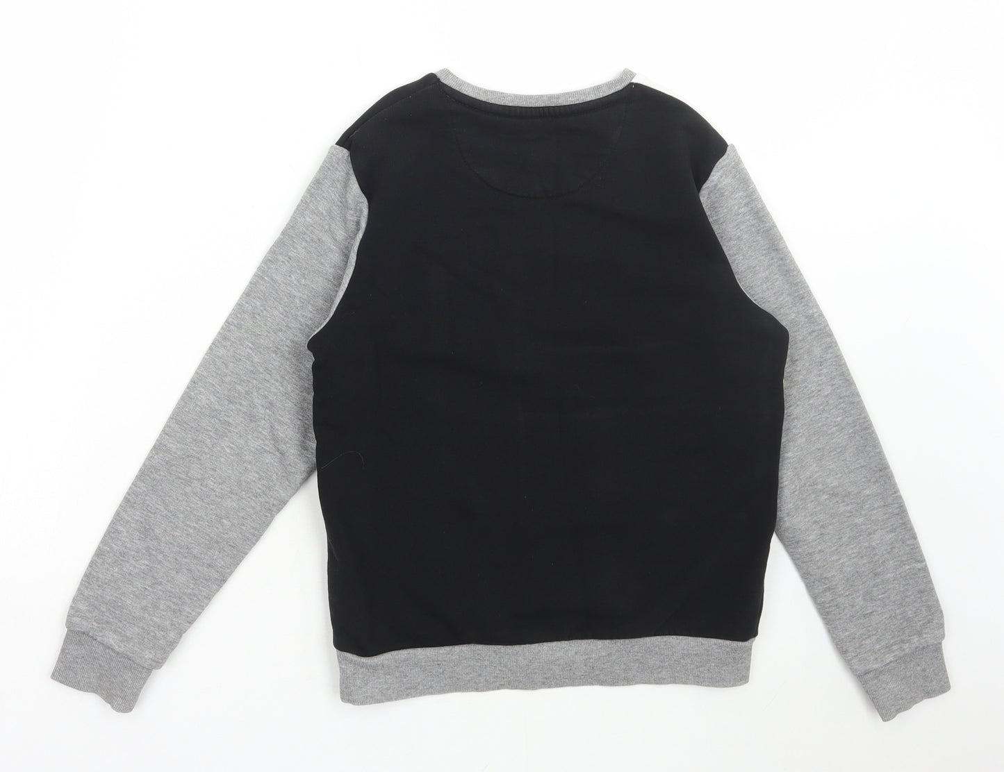 Marks and Spencer Boys Multicoloured Colourblock Cotton Pullover Sweatshirt Size 9-10 Years Pullover