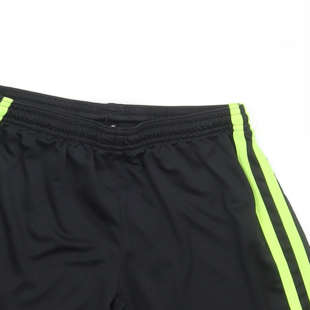 adidas Boys Black Polyester Sweat Shorts Size 9-10 Years Regular Drawstring - Belgium F.C.