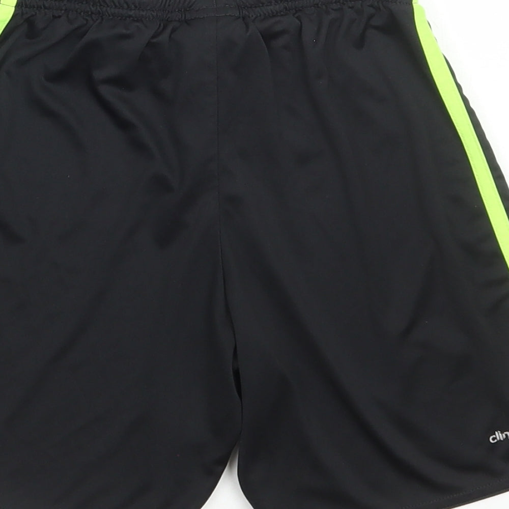 adidas Boys Black Polyester Sweat Shorts Size 9-10 Years Regular Drawstring - Belgium F.C.