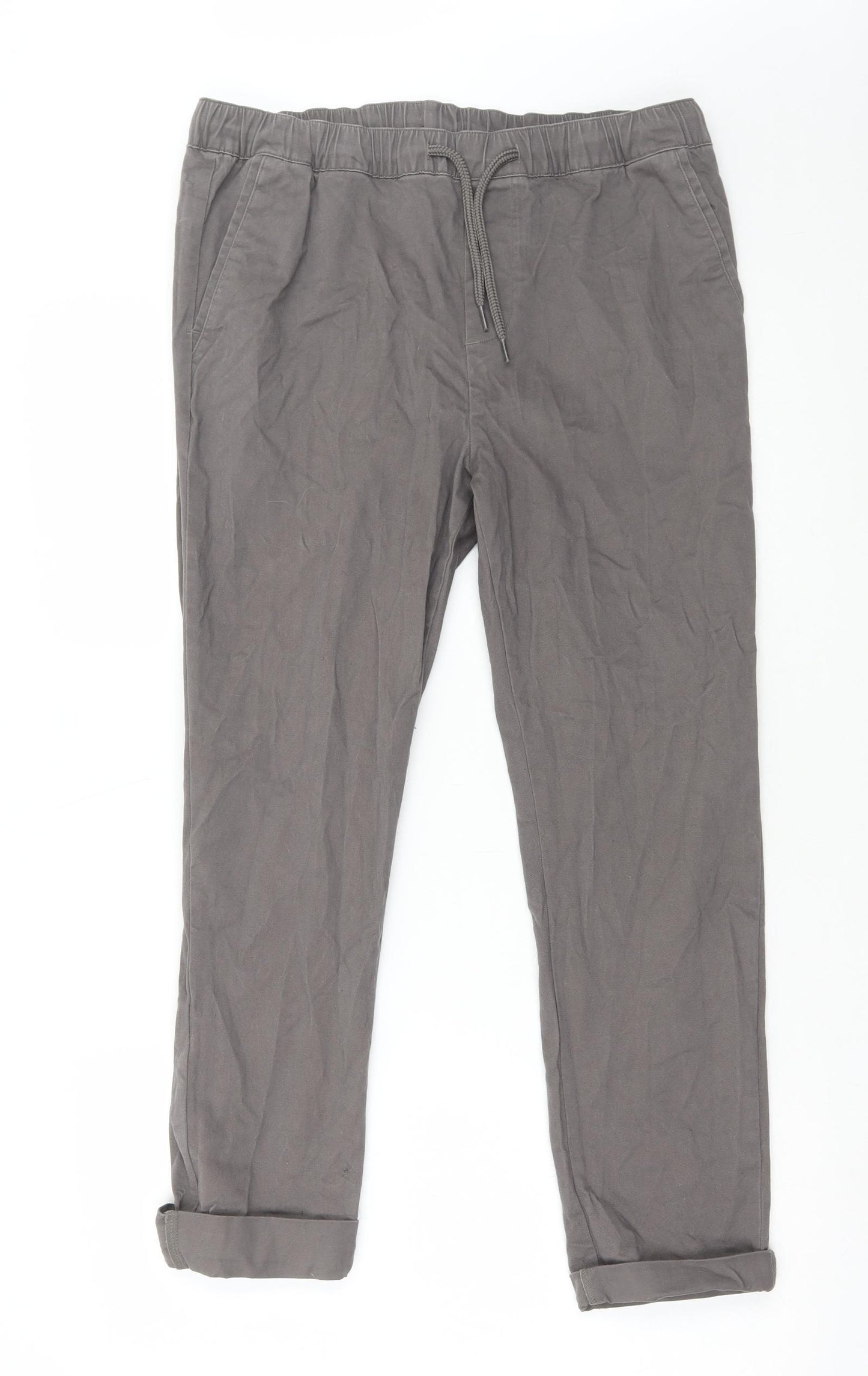 ASOS Womens Beige Cotton Cargo Trousers Size M L25 in Regular Drawstring