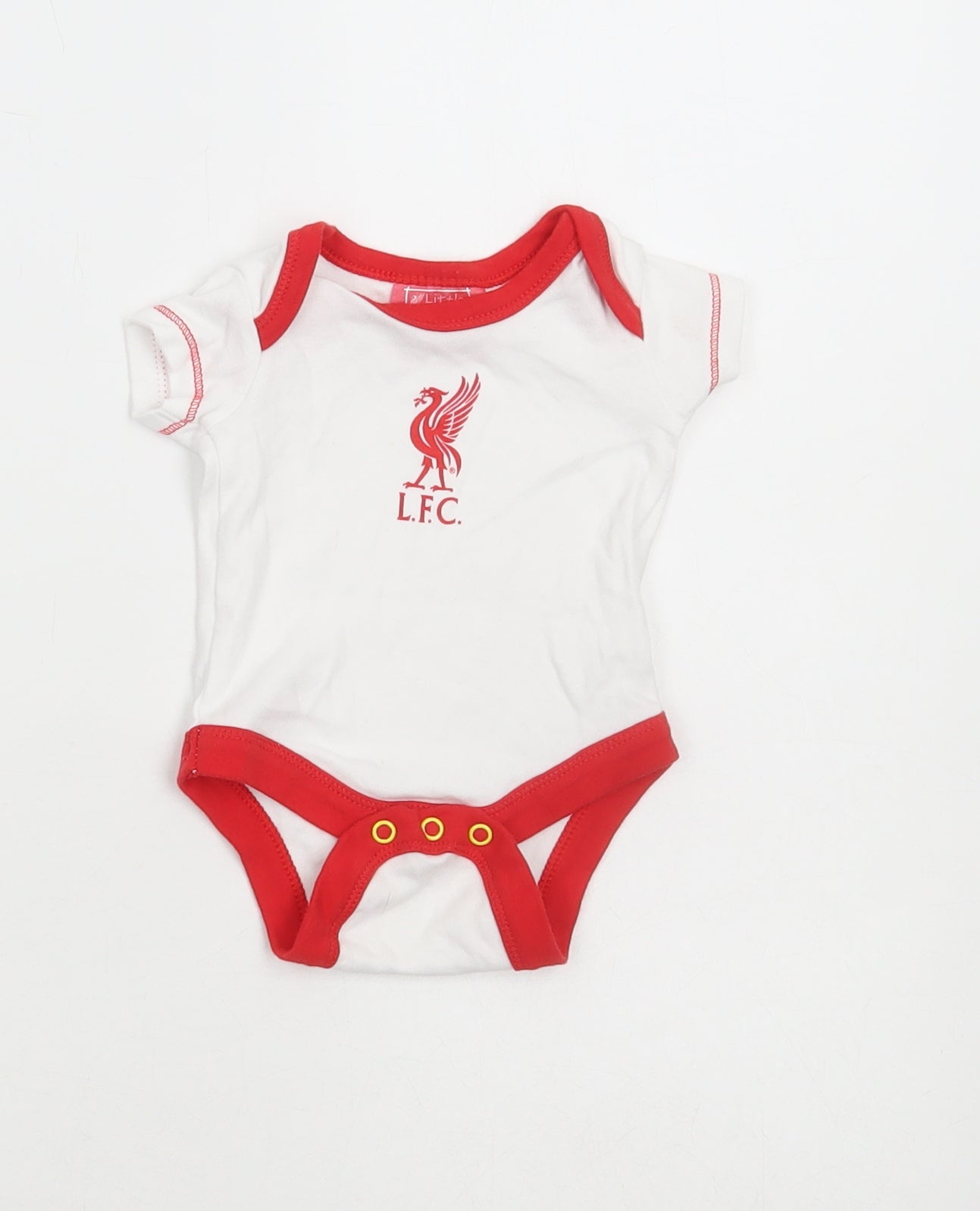 Little Liver Baby White 100% Cotton Bodysuit Outfit/Set Size Newborn Snap - Liverpool FC