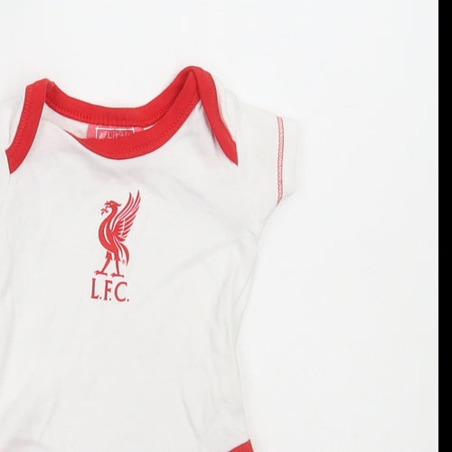 Little Liver Baby White 100% Cotton Bodysuit Outfit/Set Size Newborn Snap - Liverpool FC