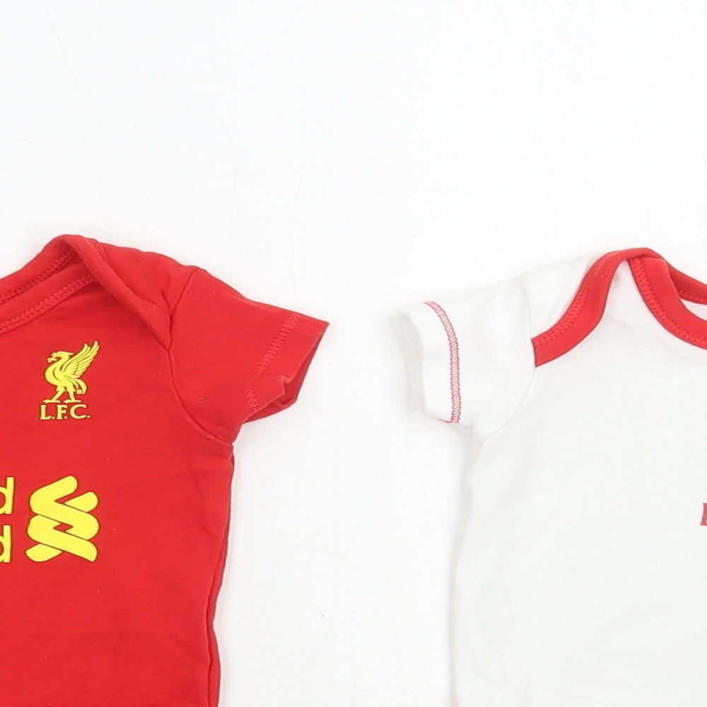 Little Liver Baby Multicoloured Cotton Bodysuit Outfit/Set Size 3-6 Months Snap - Liverpool FC
