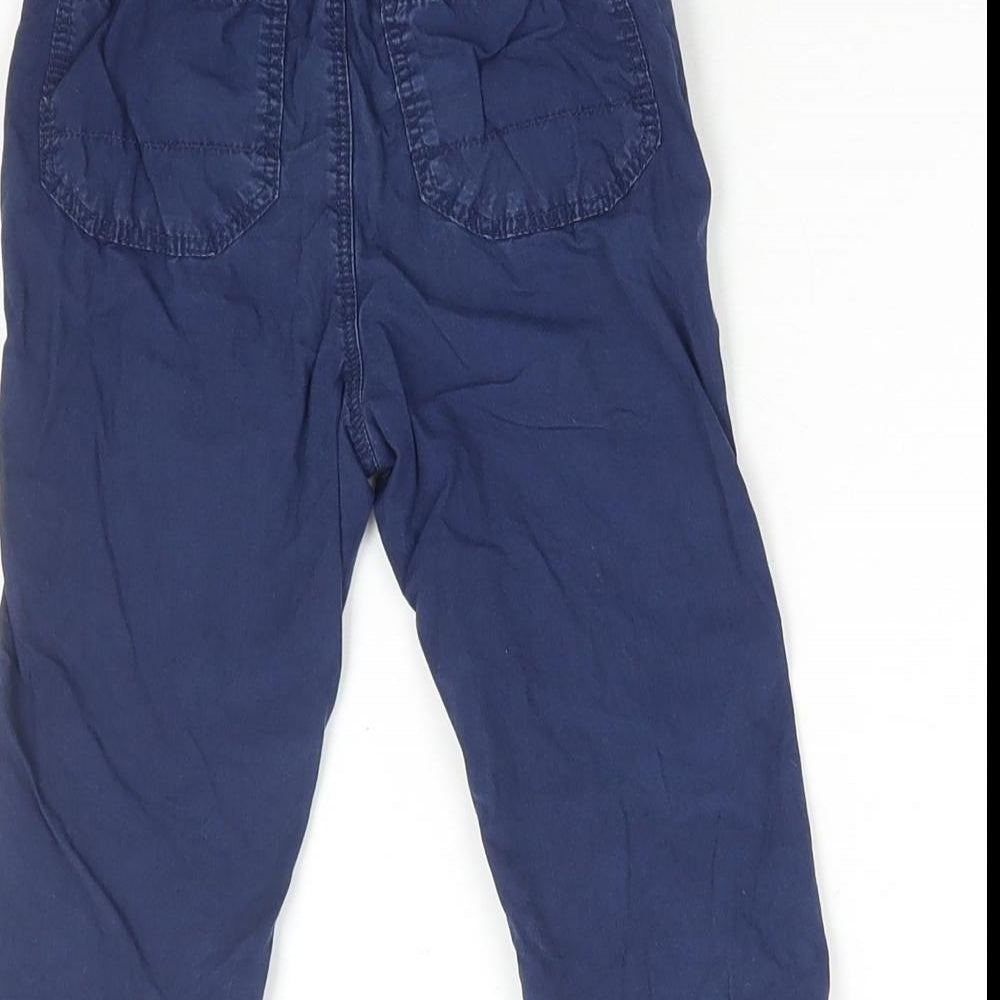 Gap Baby Blue Cotton Cargo Trousers Size 12-18 Months Drawstring