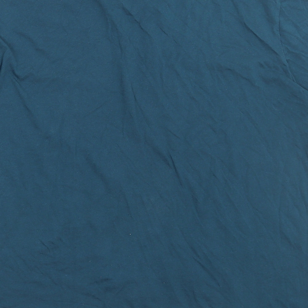 Jeff Banks Mens Blue Cotton T-Shirt Size L Round Neck
