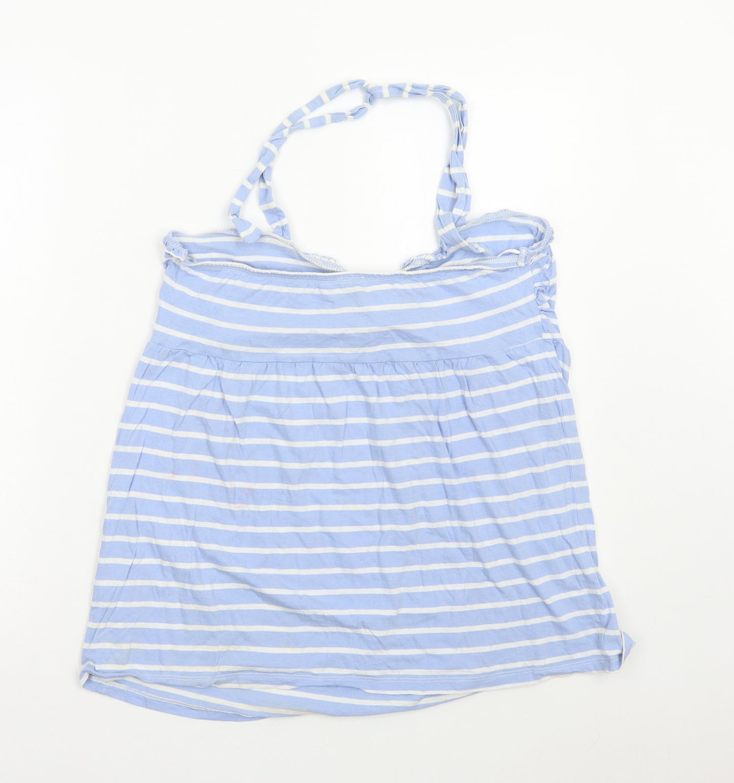 George Womens Blue Striped Cotton Basic T-Shirt Size 18 Halter