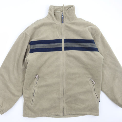 Athletic Sports Mens Beige Jacket Size L Zip